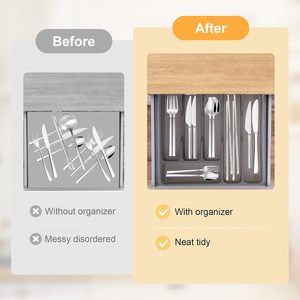 Nouveau Organisateur de Couverts pour Plan de Travail de Cuisine avec Couvercle, Plateau à Ustensiles - Product Image 2