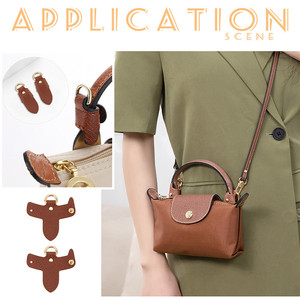 <strong>Leather</strong> <strong>Bag</strong> <strong>Corners</strong> Protector Durable D-Ring Connectors Detachable Handle Cover <strong>for</strong> Handbag Crossbody Shoulder Strap - Product Image 2