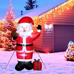 工場供給9フィートクリスマスサンタ広告LED人形おもちゃの庭屋外インフレータブル父クリスマス