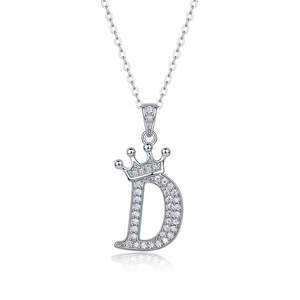 Populaire 26 Alphabet Anglais Moissanite Collier 925 Argent Mode Femmes Diamant Collier avec Certificat GRA - Product Image 5