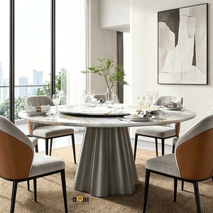 <span class=keywords><strong>Table</strong></span> <span class=keywords><strong>à</strong></span> <span class=keywords><strong>manger</strong></span> ronde de style Japandi crème |   Tables de <span class=keywords><strong>salle</strong></span> <span class=keywords><strong>à</strong></span> <span class=keywords><strong>manger</strong></span> en marbre naturel bleu <span class=keywords><strong>avec</strong></span> plateau de 36 mm d'épaisseur, emballage sécurisé - Product Image 1