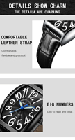 Montre à quartz pour homme, best-seller, forme tonneau, personnalisée, grand affichage numérique, bracelet confortable, décontractée, étanche, calendrier