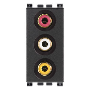 <b>Rca</b> Connector Socket 3 Port Audio Video <b>Plug</b> In Wall Mount - Product Image 1