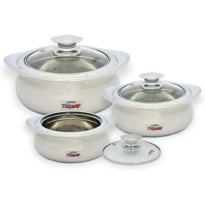 Casserole en acier inoxydable avec couvercle, écologique, diamètre 20 cm - Product Image 1