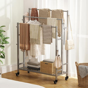 Étagère à serviettes à 3 niveaux, panier de rangement, étagère, support de séchage pour couvertures, étagère d'exposition - Product Image 2