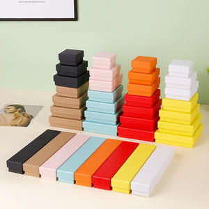 กล่องของขวัญเครื่องประดับกระดาษแข็งพิมพ์โลโก้ กล่องใส่สร้อยคอแบบมีฝาและฐาน พร้อมแผ่นโฟมสีดำสำหรับใส่เครื่องประดับ - Product Image 3