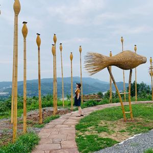 Bamboo Solar Lights 10cm*4-7m Led Light Sensor Outdoor Garden Decorative Free Standing - Product Image 1