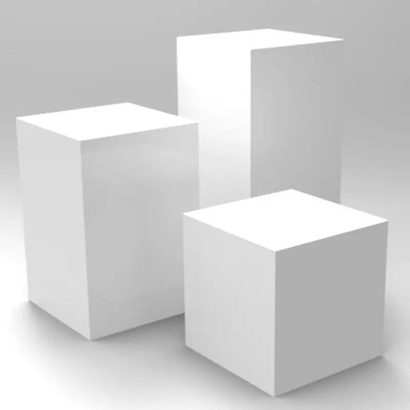 Đồ Trang Sức Chủ Hiển Thị Khối Riser Tùy Chỉnh Trắng Acrylic Hiển Thị Cube Riser