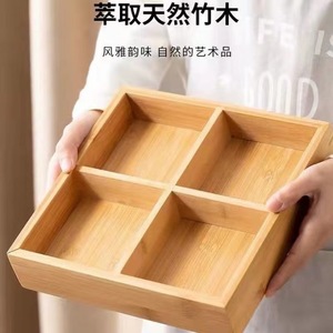 Caja compartimentada para frutos secos, caja de exhibición para bodas, caja de madera para dulces y postres con empaque individual, caja de madera retro - Product Image 4