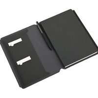 Carnet A5 personnalisé avec stylo Business Interlayer Core Notepad Couverture rigide en cuir 60 feuilles Planificateur relié thermique pour cadeau