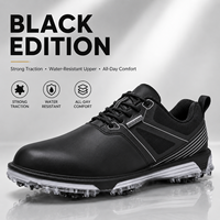 Chaussures de golf à pointes pour hommes, tige en microfibre, semelle extérieure antidérapante MD TPU, EU 40-47