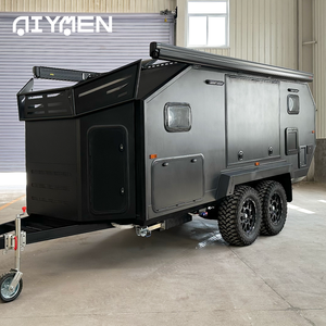 Mini caravana de lujo híbrida todoterreno de fibra de vidrio duradera para expediciones de aventura remolques de Camping versátiles para viajeros - Product Image 1