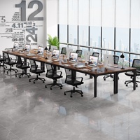 Table de réunion rectangulaire en bois Tribesigns, table de conférence professionnelle, poste de travail, table double pour 2 personnes, bureaux d'étudiant