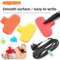 Étiquettes d'identification en nylon coloré pour câbles, avec bande auto-agrippante, inscriptibles, pour câbles d'écouteurs domestiques – Stock direct usine