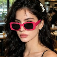 Lunettes de soleil rectangulaires tendance pour femmes et hommes – Vente en gros à prix d'usine – Montures carrées noires vintage rétro