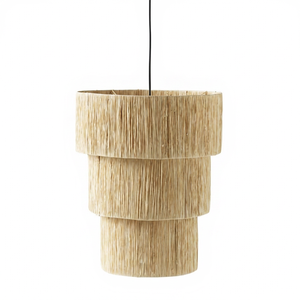 Plafonnier Vietrustic artisanal traditionnel rustique écologique en jute et jacinthe d'eau pour éclairage intérieur - Product Image 1