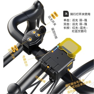 <b>Bicycle</b> Front <b>Light</b> Led Rechargeable Battery IpX4 4 Modes Plastic Night Riding Cycling Mountable With Remote Control - Product Image 2