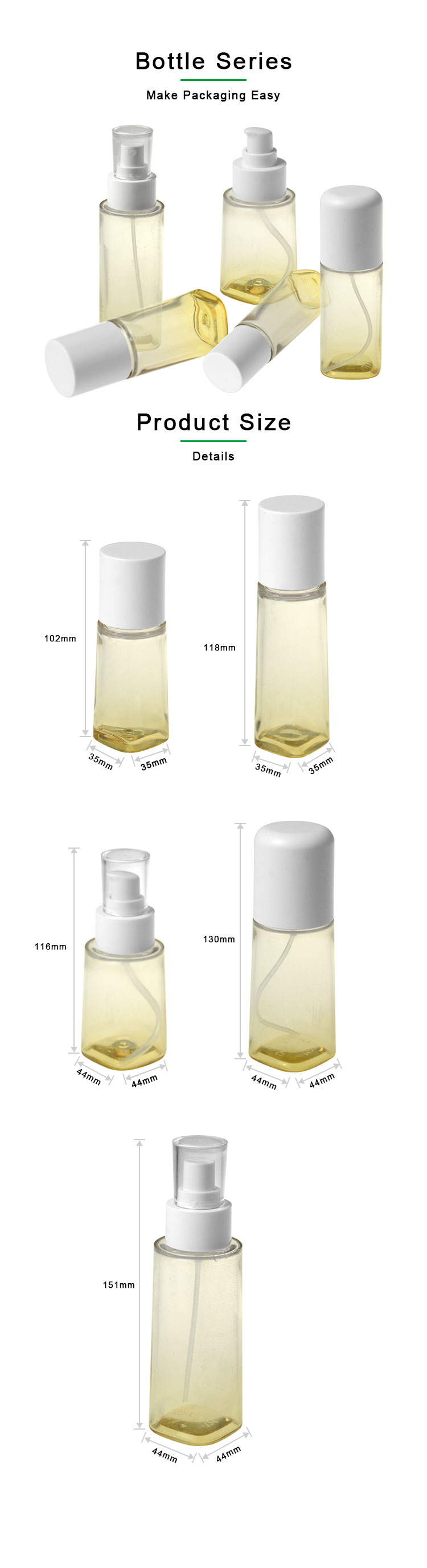 40ML 60ML Heavy Skincare Biodegradable Lotion Bottle Containers For Skin Care Products