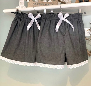 กระโปรงสั้นมีโบว์อัดจีบสำหรับเด็กนักเรียนประถม - Product Image 6