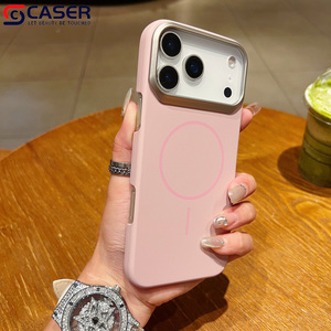 Ốp lưng điện thoại iPhone 17 Air siêu mỏng, chất liệu kim loại mờ, cảm giác như da, khung cứng, nam châm, mẫu mới, màu vàng gold.  Dùng được cho iPhone 17, 16, 15. - Product Image 6