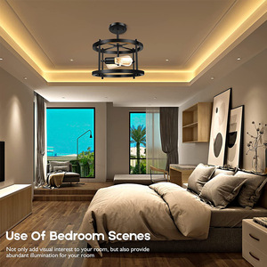 Retro cổ điển công nghiệp trang trại mặt dây chuyền Đèn chùm gỗ mộc mạc LED trần Đèn Kim Loại Cơ sở bề mặt gắn ip33 5 năm - Product Image 3