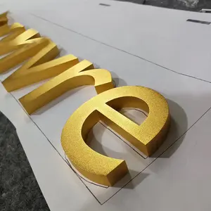 High Quality Decoration Metal Gold Letters Stainless Steel Sign Metal Wall Signs