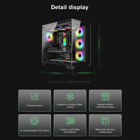 Boîtier de jeu ATX MicroATX prenant en charge les GPU de 380 mm et les refroidisseurs CPU de 168 mm, châssis d'ordinateur à double compartiment