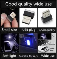 Mini Lámpara LED USB de 7 Colores, Luz Ambiental Universal con Conector USB, Lámpara de Atmósfera Interior para Auto, Luz Nocturna Decorativa Portátil para Auto y Laptop