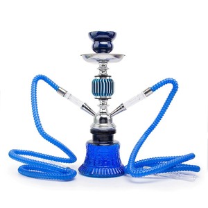 Nueva Cachimba Árabe de Aluminio con Doble Tubo Esmerilado, Pequeña, de Metal, de Alta Gama, para KTV y Bares, con Tubo de Vidrio Especial, Set para Fumar - Product Image 1