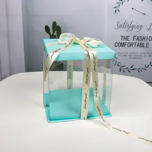 Şeffaf kek kutusu özel hediye gıda sınıfı plastik pasta kutusu ambalaj şeffaf mini kek kutusu