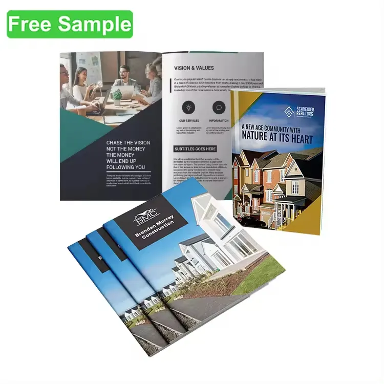 עיצוב מותאם אישית מודפס חוברת דיגיטלית הוראות הוראות מגזין מוצר מבוא כרטיס ביקור הדפסת חוברת