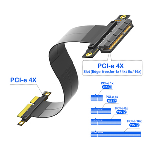 Cable Riser Flexible PCI-E 3.0 4X Macho a Hembra (Material PCB) para Escritorio, Compatible con Dispositivos PCI-E 1X/4X/<span class=keywords><strong>8X</strong></span>/16X - Product Image 2