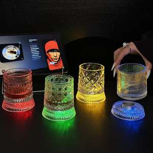 Verre à vin rotatif lumineux à LED pour PC et verre - Bar/KTV, vaisselle lumineuse avec base réutilisable (capacité 260 ml) - Product Image 3