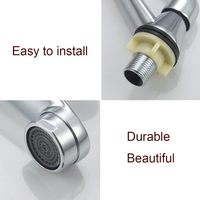 Robinet de cuisine en acier inoxydable 304 avec douchette extractible, sans plomb, mitigeur pour évier de cuisine