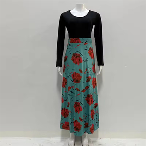 Nuevo Vestido Maxi de Verano para Mujer, Estampado Floral, Cintura Alta, Lavable, Manga Corta, Talla Grande - Product Image 4