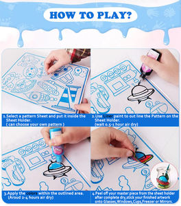 EBAYRO 2025 Arte de Janela Kit de Pintura 3D DIY Artesanato para Crianças Pintura DIY Suncatcher - Product Image 4