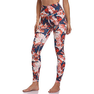 Pantalons de yoga à fleurs pour femmes - Spandex/Polyester, extensibles dans quatre directions, respirants, vêtements de sport - Product Image 2