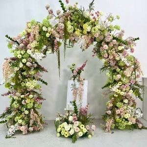 K8 Decoración Exterior Serie Floral Bosque Fresco Blanco Verde, Arreglo Floral Grande para Arco <span class=keywords><strong>de</strong></span> Boda Tipo Cuerno y Arco Roto - Product Image 6