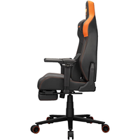 Oreiller cervical magnétique noir orange bon marché vente en gros Chaise d'ordinateur de bureau en mousse Chaise de jeu Evo en cuir PVC respirant de qualité supérieure