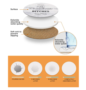 Ensemble de <span class=keywords><strong>sous</strong></span>-verres modernes et amusants White Elephant - Cadeau original pour adultes, Noël et pendaison de crémaillère, nouvelle maison - Product Image 5