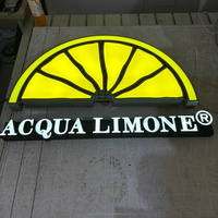 Lettres en relief personnalisées avec éclairage frontal, logo en lettres LED en acrylique sur panneau signalétique pour devanture de magasin