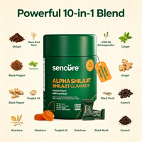 Complément alimentaire en gommes de Shilajit de l'Himalaya et d'Ashwagandha pure, personnalisé et en marque blanche, pour la vente en gros