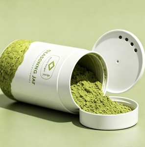 Conteneur à épices écologique en forme de cylindre, tube en carton kraft recyclable pour le sel, la poudre et les mini-emballages d'assaisonnements - Product Image 1