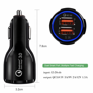 Adaptateur USB double port 15W Chargeur rapide pour voiture Compatible pour <span class=keywords><strong>iPhone</strong></span> 15 <span class=keywords><strong>14</strong></span> 13 12 11 <span class=keywords><strong>Pro</strong></span> <span class=keywords><strong>Max</strong></span> pour Samsung Fonction PD <span class=keywords><strong>Sortie</strong></span> 20W - Product Image 5