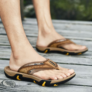 Sandales à Enfiler Sport Homme Antidérapantes Funky OEM Harvestland en <span class=keywords><strong>Cuir</strong></span>, Épaisses avec Support Voûte Plantaire, Éco-Marron, <span class=keywords><strong>Tongs</strong></span> EVA - Product Image 6