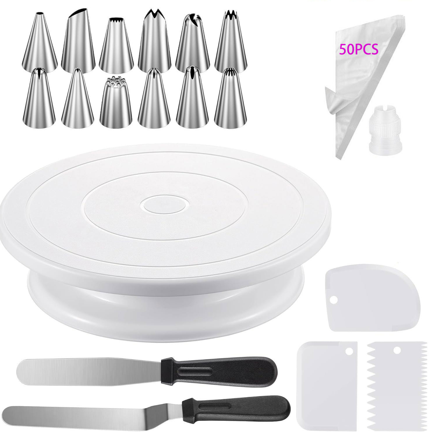 White 69-Pc Piping Nozzle Set (Color Box)
