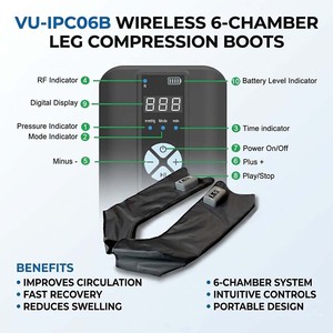 Masajeador <span class=keywords><strong>de</strong></span> Piernas <span class=keywords><strong>de</strong></span> Compresión por Presión <span class=keywords><strong>de</strong></span> Aire Inalámbrico <span class=keywords><strong>de</strong></span> 6 Cámaras para Atletas <span class=keywords><strong>Profesionales</strong></span>, para una Recuperación Más Rápida y Reducción del Edema - Product Image 4