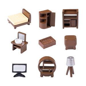 Set de Decoración de Muebles en Miniatura para Casa de Muñecas, Accesorios DIY que Incluyen Comedor, Sala de Estar y Dormitorio, Juguetes - Product Image 5