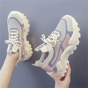 Women's Summer Spring Autumn Disposable Cushioning Lighted <b>Soft</b>-soled Lightweight Anti-Slip Breathable Mesh Casual Sneakers - Product Image 4