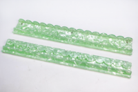 Ensemble de 4 supports de rangement pour Mahjong en acrylique vert, modernes, de luxe, pliables, durables, magnétiques, à motif ondulé, pour jeu américain